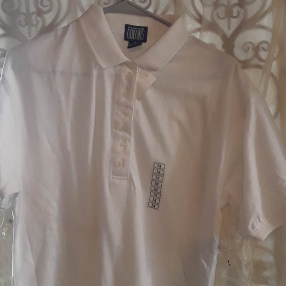 NWT Mens white polo shirt